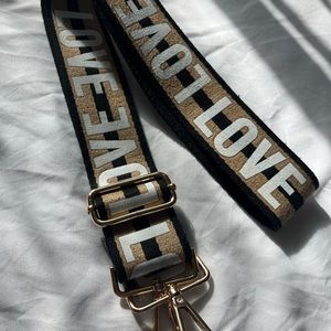 Adhorned Bag Guitar Strap . Gold hardware. Smoke free / pet free home .